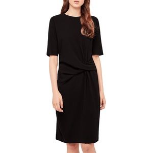 Gerard Darel Nathan Twist Waist Dress Black FR 42